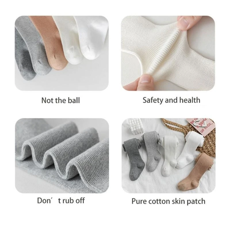 High Waist Footed Pants Spring Autumn Tights Socks Girl Boy Cartoon Pantyhose Stockings for Toddlers 0-3 Year J0MF