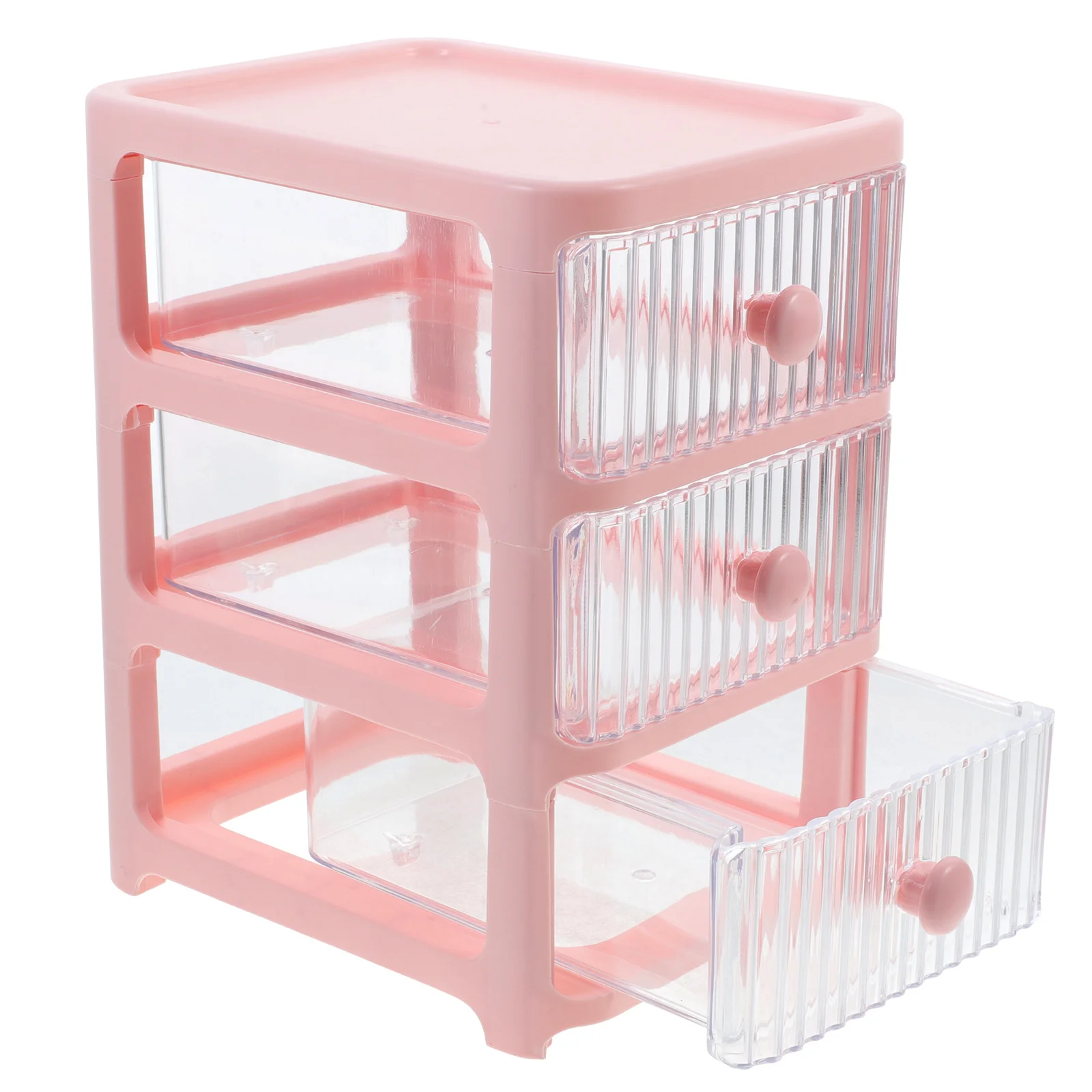 

1pc Multi-Layer Storage Box Three Drawer Plastic Organizer For Desk Office Supplies Storage Drawer Organizer