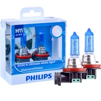 Philips H11 12V 55W Diamond Vision 5000K bombillas halógenas de luz súper blanca faros antiniebla de coche 12362DVS2