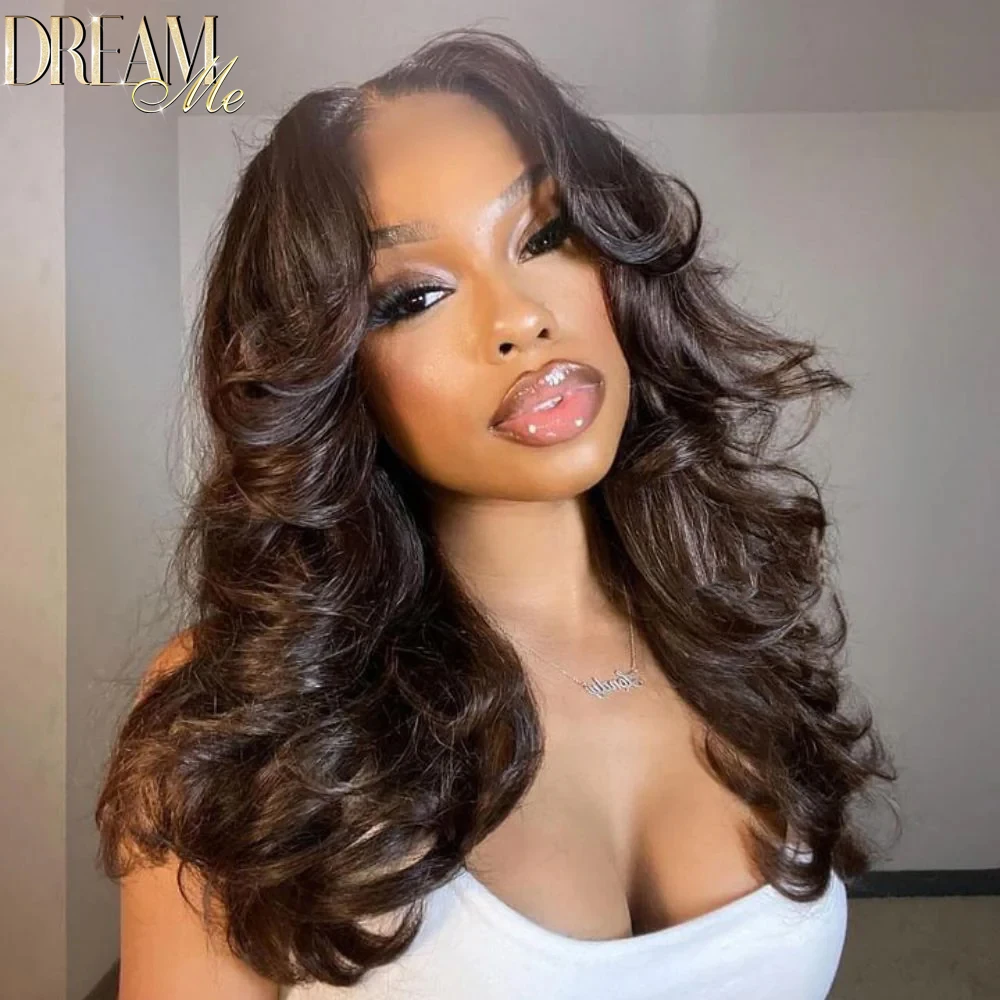 250% Pre Everything 7x5 HD Lace Closure Wigs Chocolate Brown Straight Hair Wigs Melt Skins 360 HD Glueless Human Hair Wigs