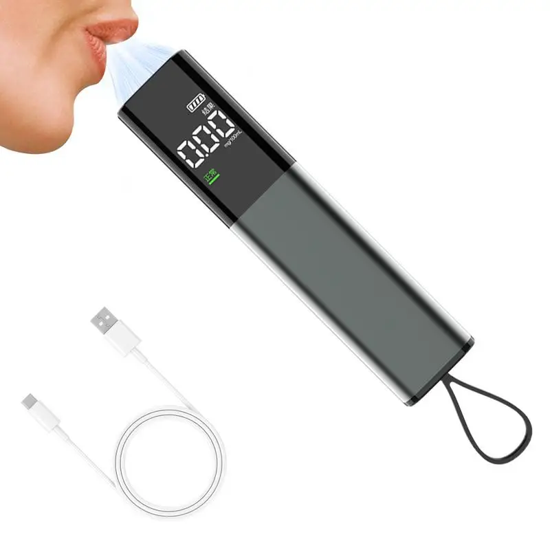

Alcohol Tester Digital Personal Alcohol Breathalyzer High Accuracy Detector Blowing Drunk Driving Testing Instrument for Car