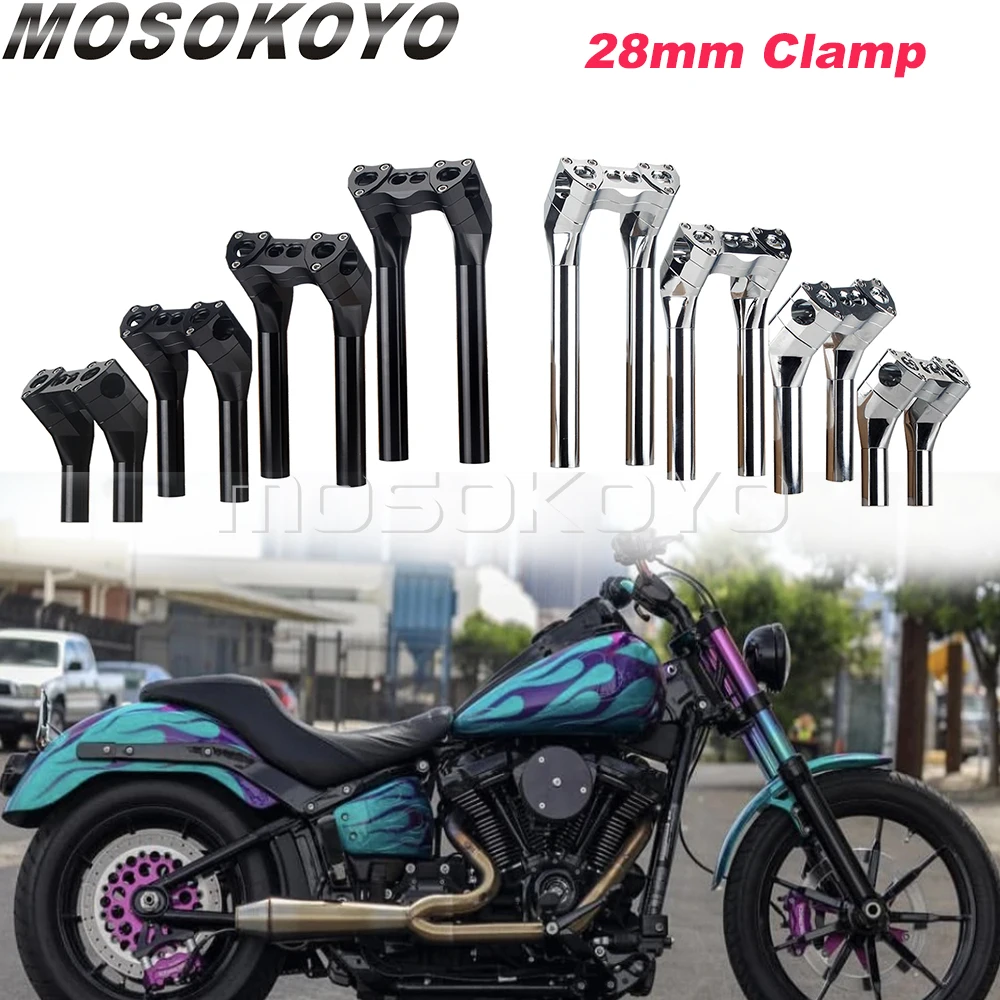 

1 1/8" Handlebars Club Style Bar Risers for Harley Low Rider FXDLS FXDL Super Glide FXDI Street Bob 107 FXBB Handlebar Riser