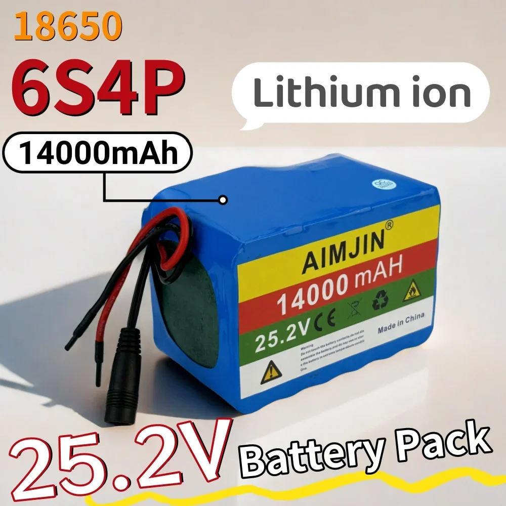 

18650 6S4P 25.2V 14000mAh Lithium-ion Battery Pack Suitable for Electric Bicycle Outdoor Power Supplies, etc