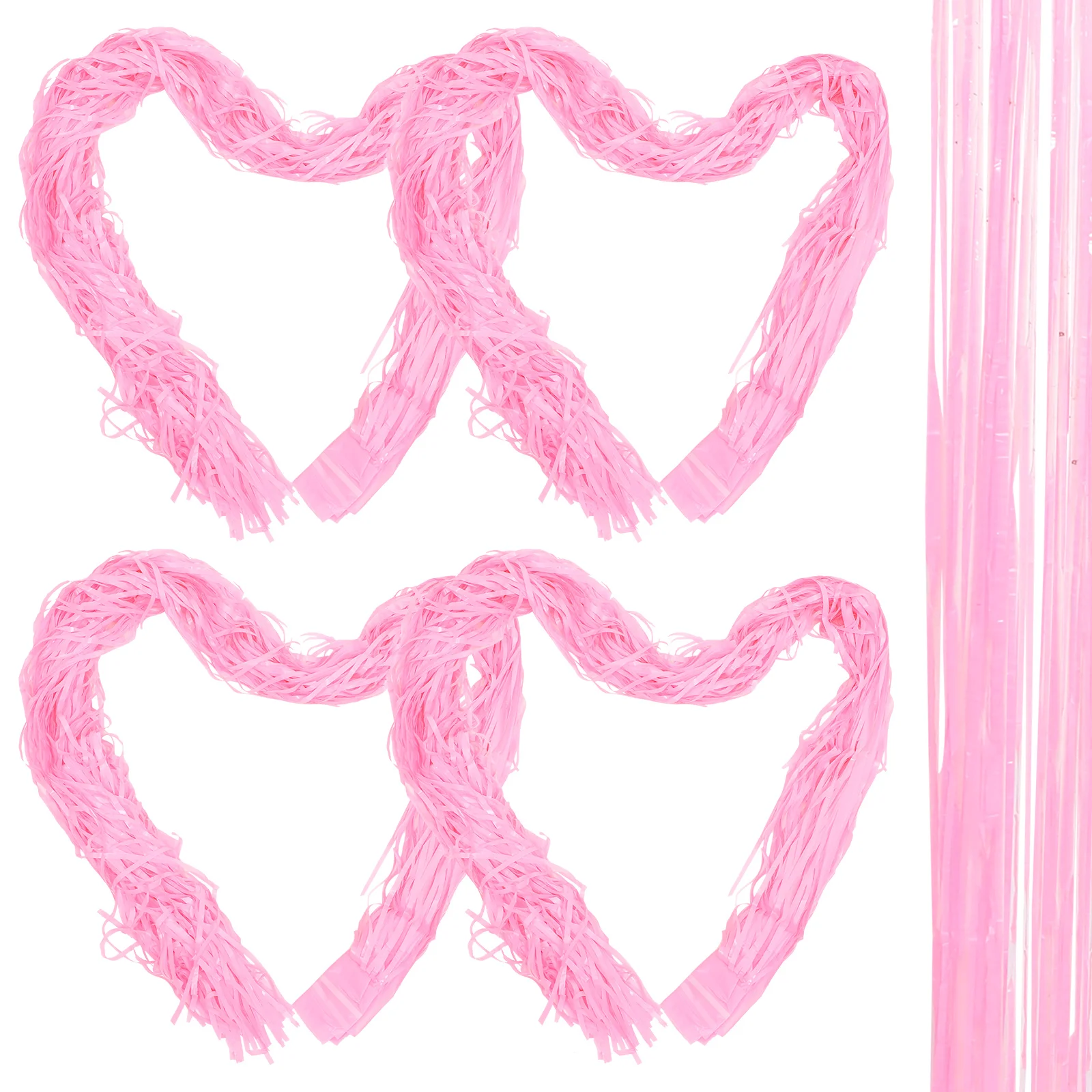 

4pcs Foil Fringe Curtains Party Decoration Birthday Bachelorette Streamers Photo Props Plastic Backdrop Rain Tassel Banner