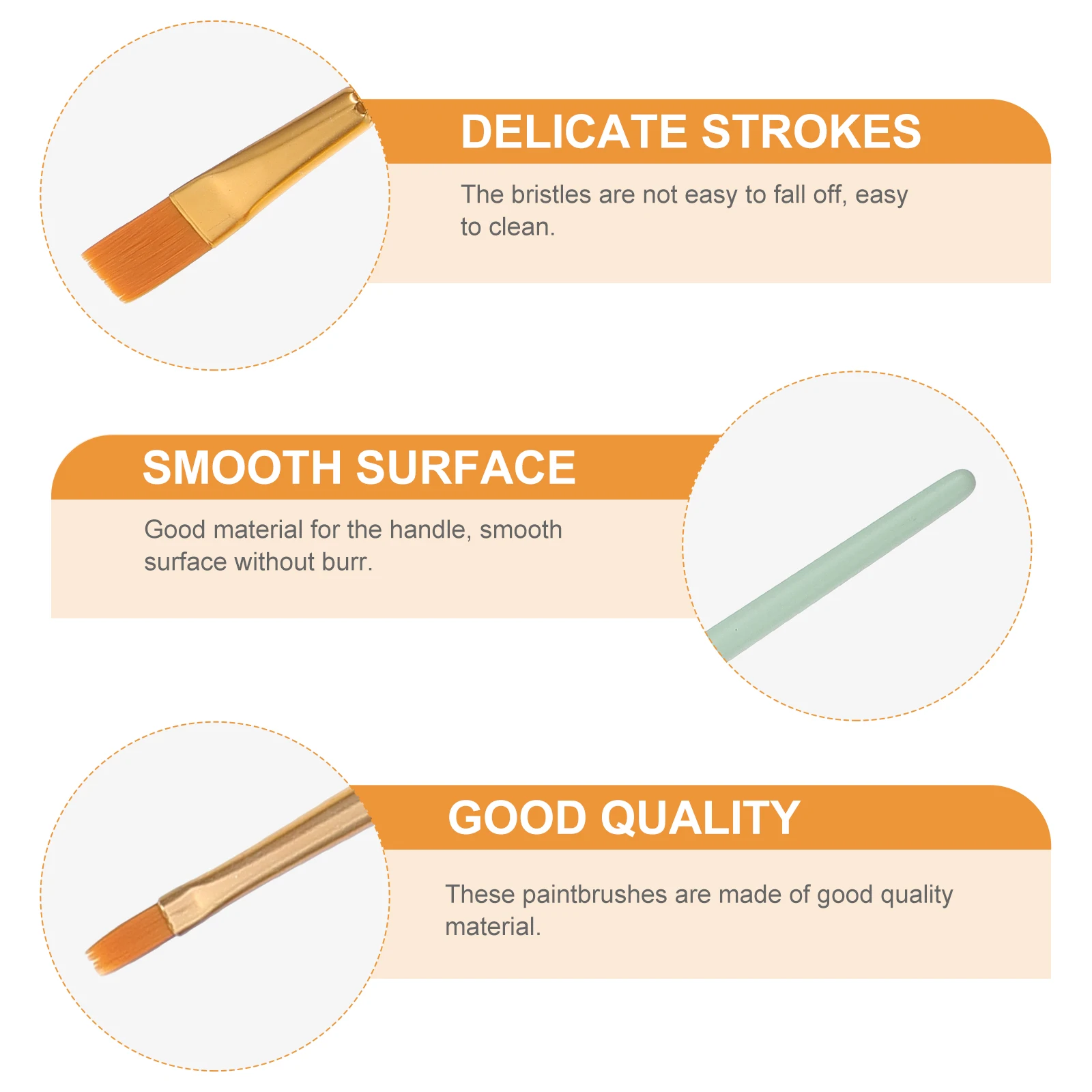 Solid Brush Set Watercolor Brushes Nylon Paint Two-color Wood