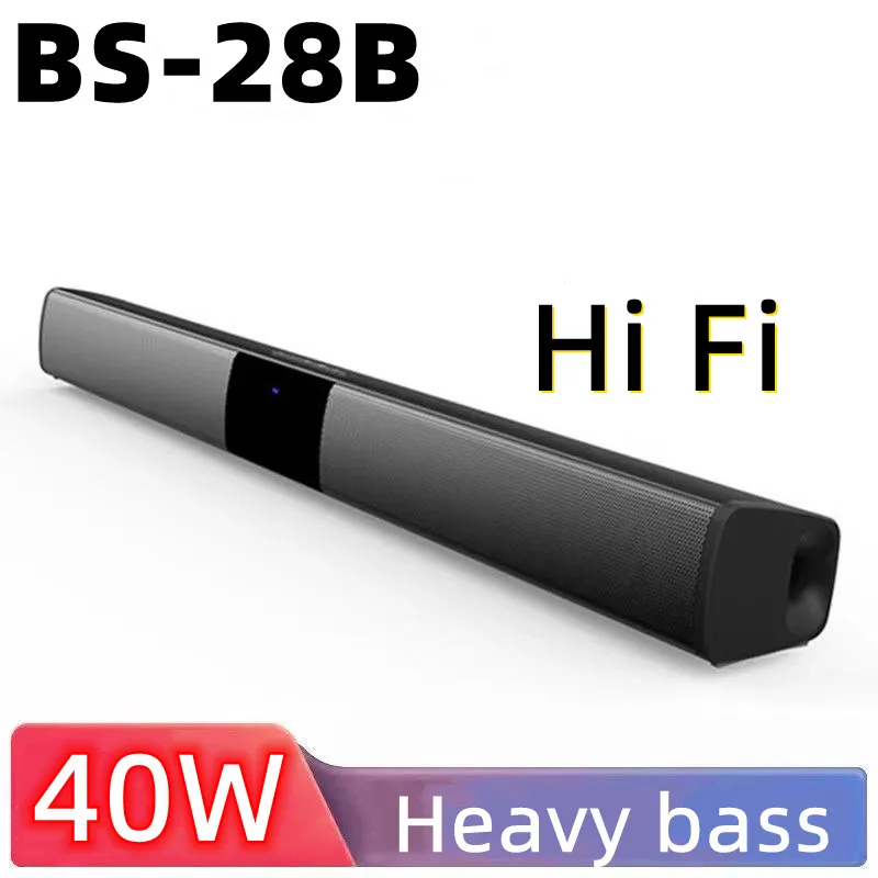 40W 4D Surround Soundbar  Computer Speakers Wired Stereo Subwoofer Sound Bar for Laptop PC Home Theater TV Aux Speaker