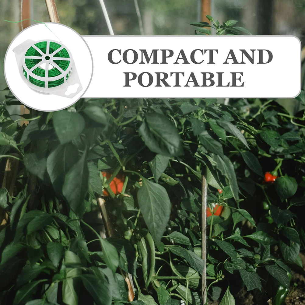 

6 Rolls Garden Wire Ties Plants Fixing Flexible Support Reusable Durable Pvc Iron Material Trellis Vines Shrubs Flowers Outdoor