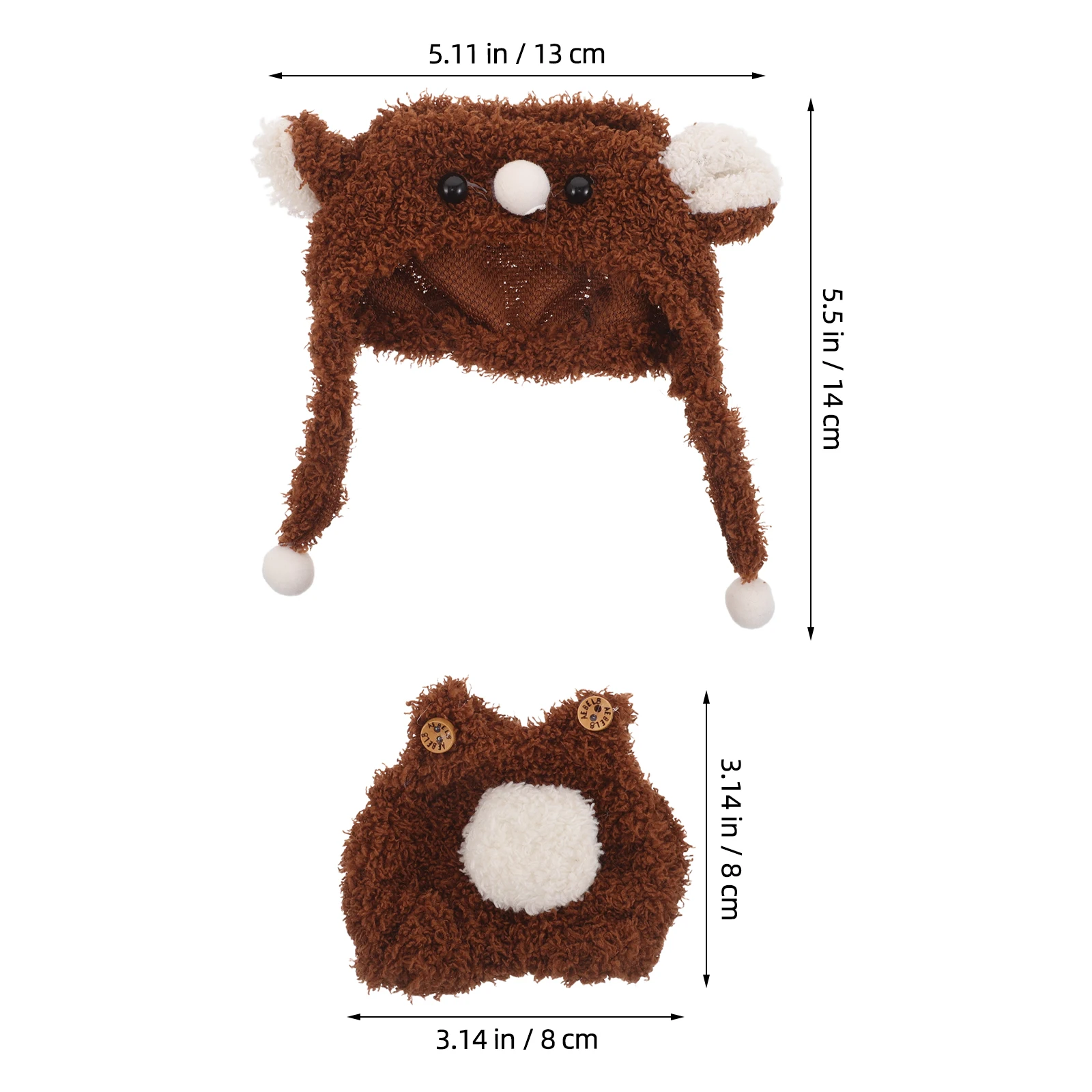 1 مجموعة ملابس الدب لطيف بذلة هود قبعة ل 17 سنتيمتر اكسسوارات صغيرة فستان زي خزانة اللعب الإبداعي