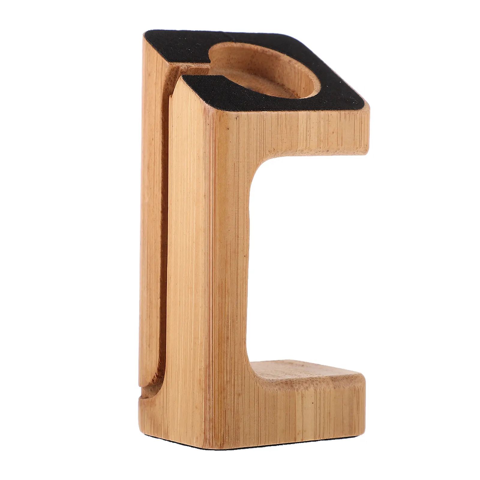 

1Pcs Bamboo Smart Watch Charging Station Elegant Artistic Grain Design Lightweight Portable Charging Support Compatible