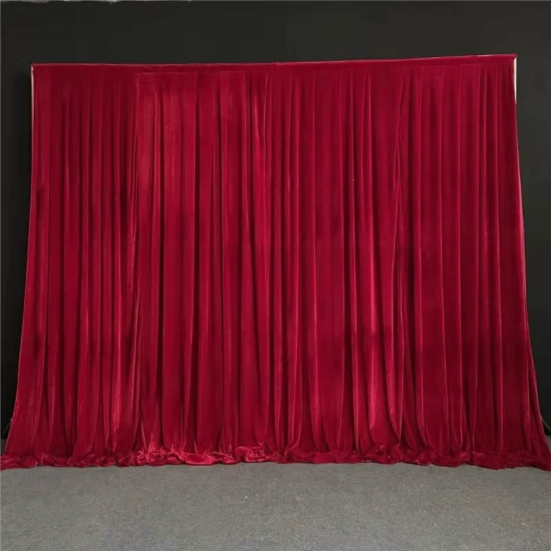 

Burgundy Velvet Backdrop Curtain for Party Wrinkle Free Thick Velure Drapes for Backdrop,Velvet Curtains for Wedding Birthday