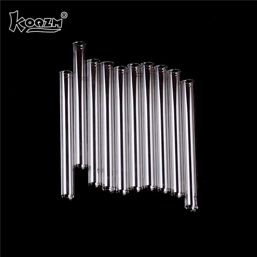 10Pcs 100 mm Glass Blowing Tubes 4 Inch Long Thick Wall Test Tube