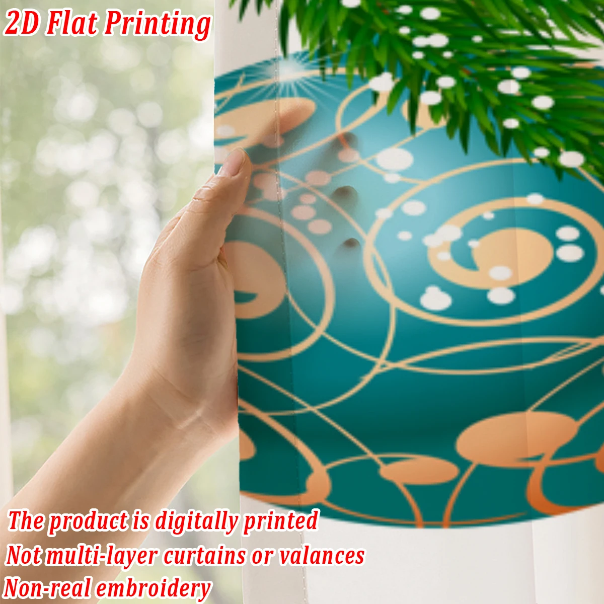 عيد الميلاد شقة الطباعة المطبخ شير الستار مع عيد ميلاد سعيد الكرة ندفة الثلج فرع الصنوبر لعيد الميلاد ديكور المنزل الطرف #6