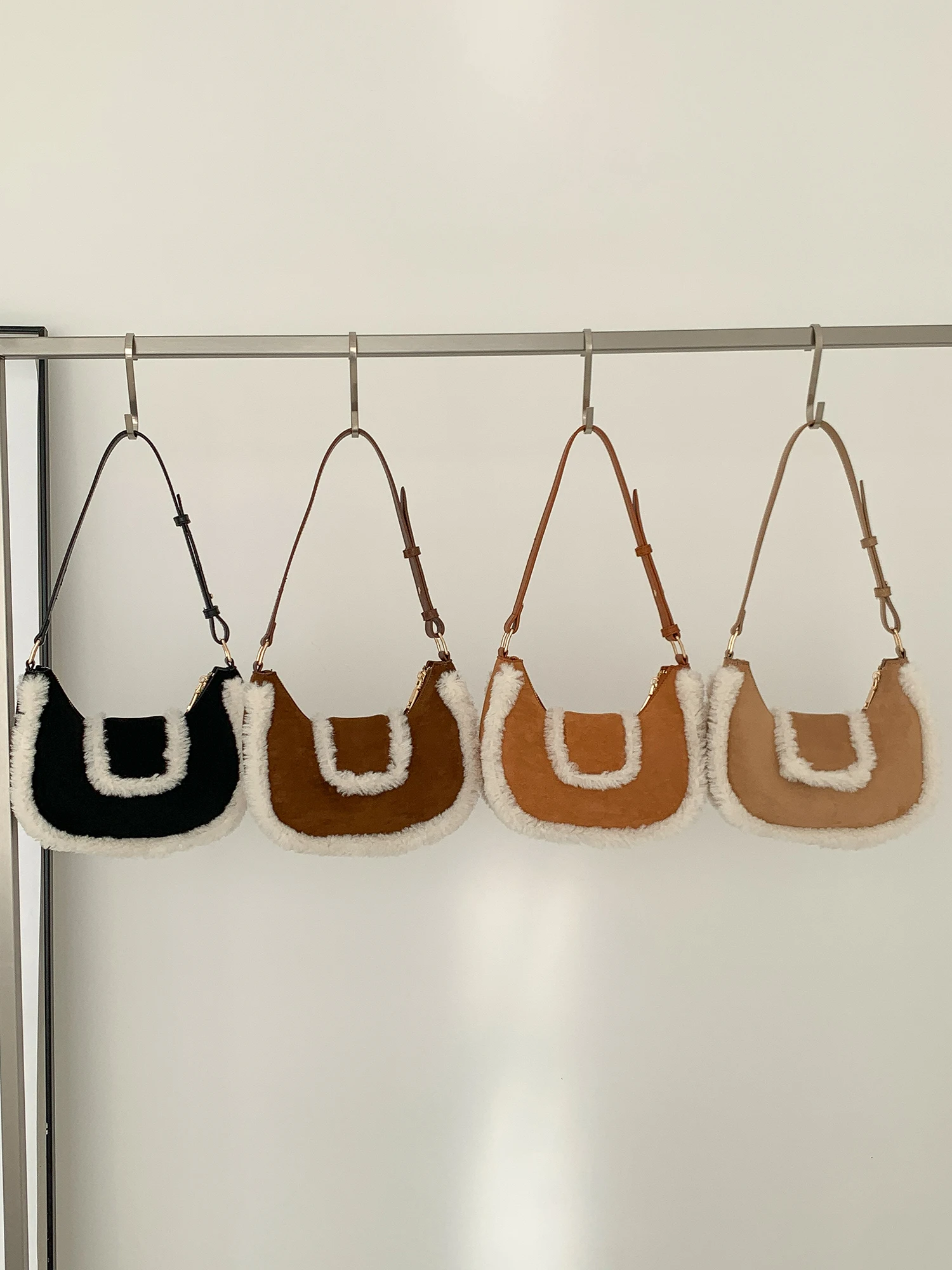 

EMORRIN корейская сумка из овечьего меха, замшевая сумка на плечо, универсальная женская сумка в стиле ретро для поездок на работу