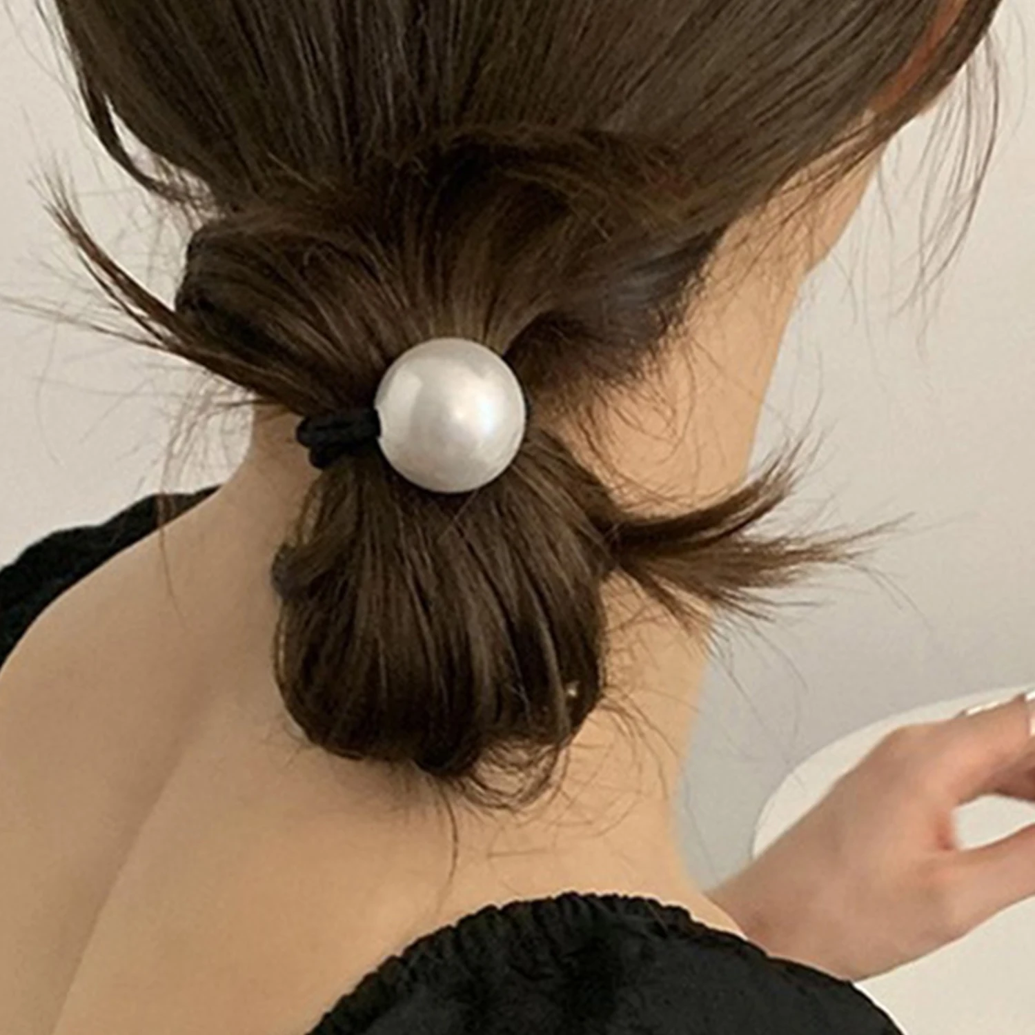 

Simple Pearl Elastic Hair Ties Ponytail Hair Rope for Women Girl Wedding Party Sweet Headwear Hair Accessories