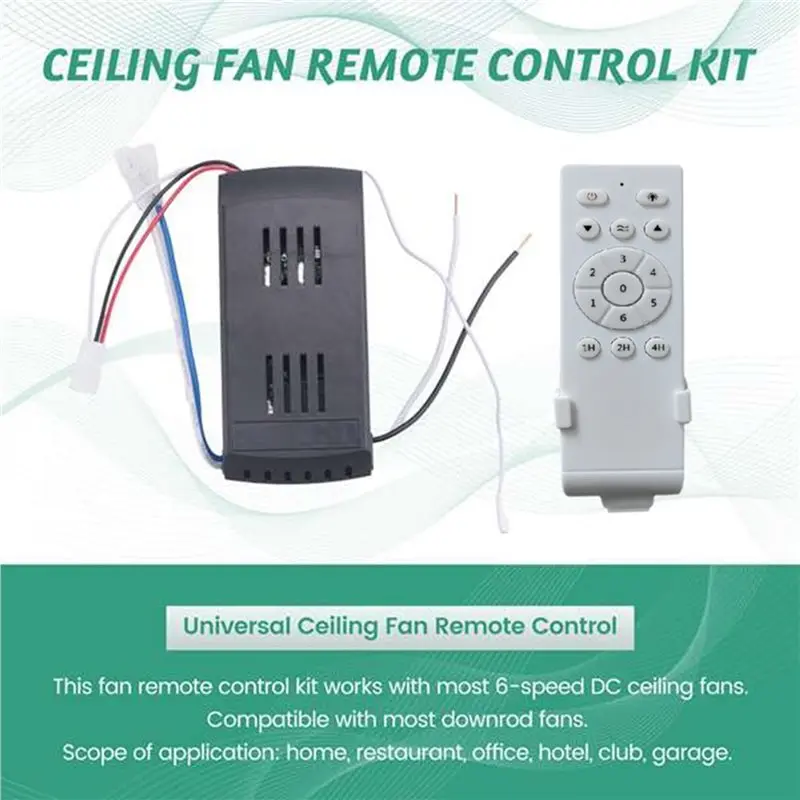 INLIG-3X Universal Ceiling Fan Remote Control Kit Low Voltage 30W Dc Fan Light Driver Controller 6-Speed & Timing Remote