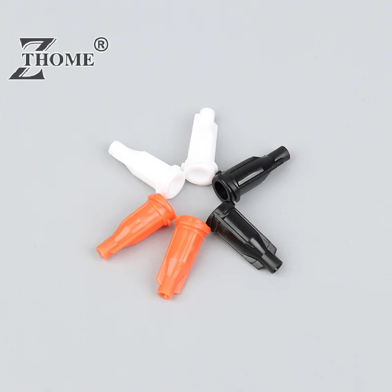 100Pcs Plastic Syringe Tips Caps Injector Dispenser Dispensing Needle Sealing Plug Standard Syringe Luer Stop Caps Supplies