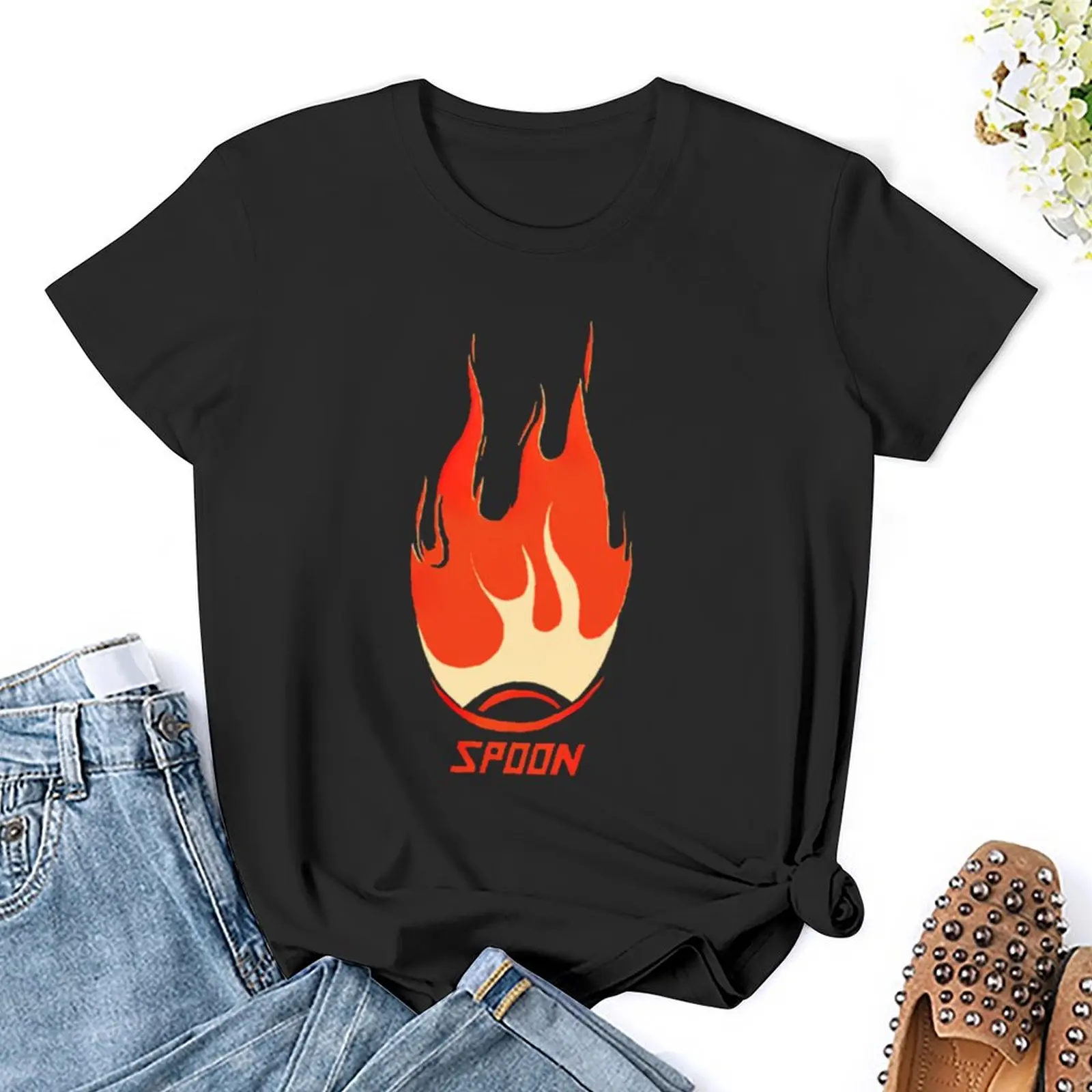 Spoon Band Merch T-Shirt plain new edition korean fashion rock and roll t shirts for Women