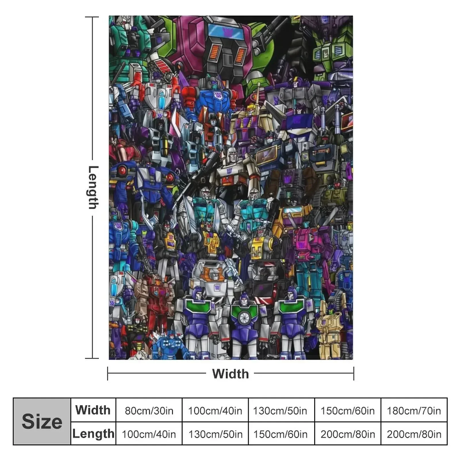 G1 Decepticons Throw Blanket Picnic heavy to sleep Blankets