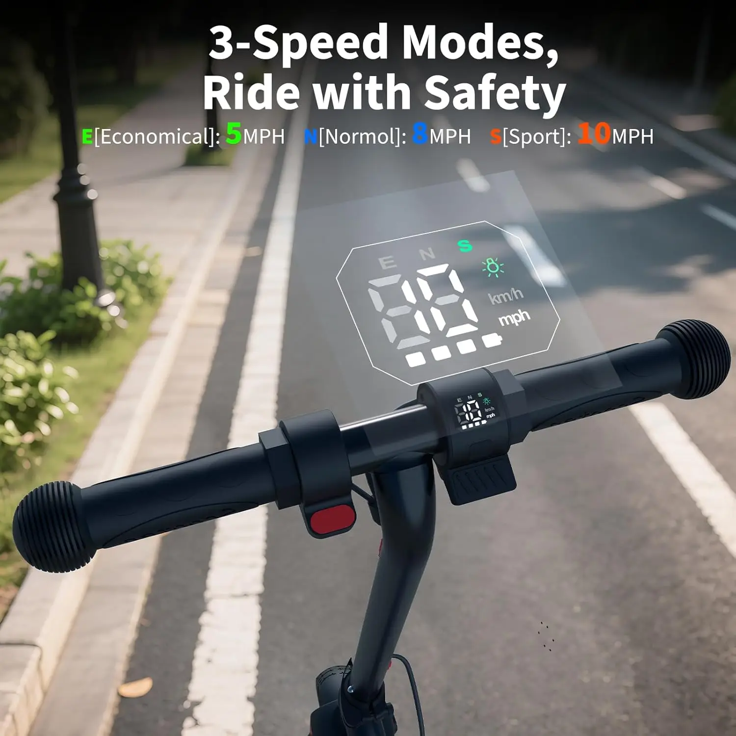 سكوتر كهربائي للأطفال الذين تتراوح أعمارهم بين 6-12، 150 وات، أضواء ملونة، ارتفاع وسرعة قابلة للتعديل، شاشة LED، سكوتر قابل للطي للأطفال #3