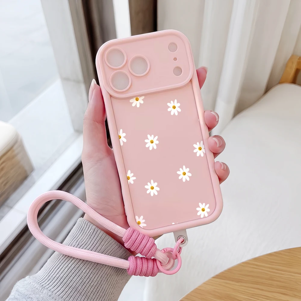 Handyhülle für Samsung Galaxy Note 20 S25 S26 Plus S24 S23 FE S25 S24 S23 Ultra A57 A56 A07 5G INS Daisy Lanyard Silikonhülle – Detail 1