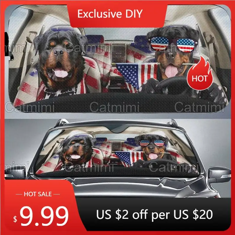 

Rottweiler Car Sun Shade, Car Decoration, Rottweiler Sun Shade, Rottweiler Gift, Rottweiler Lover, Father Gift, Gifts For Her MC