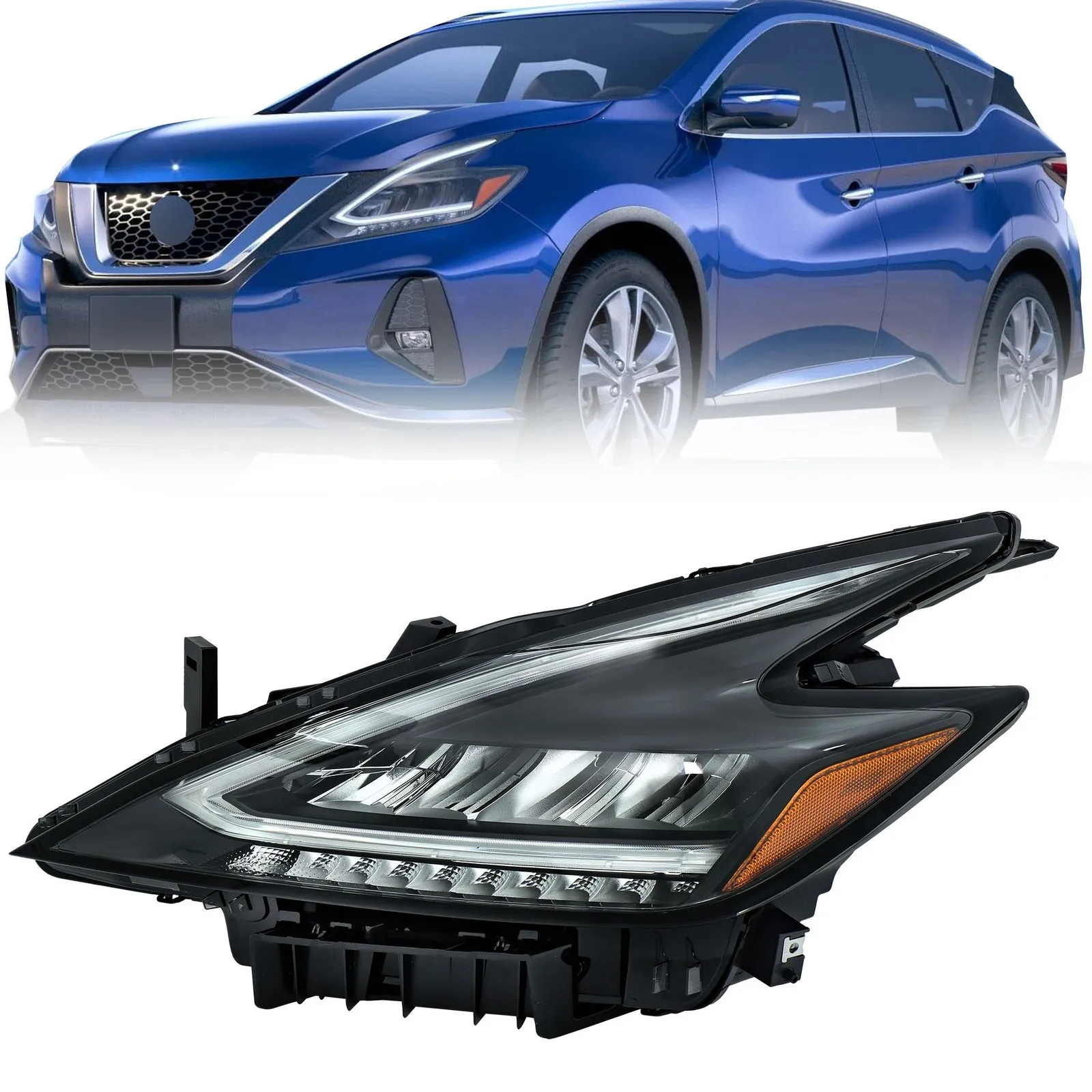 

LED Headlight Housing Black Driver LH Side Headlamp For 2022-2023 Nissan Murano