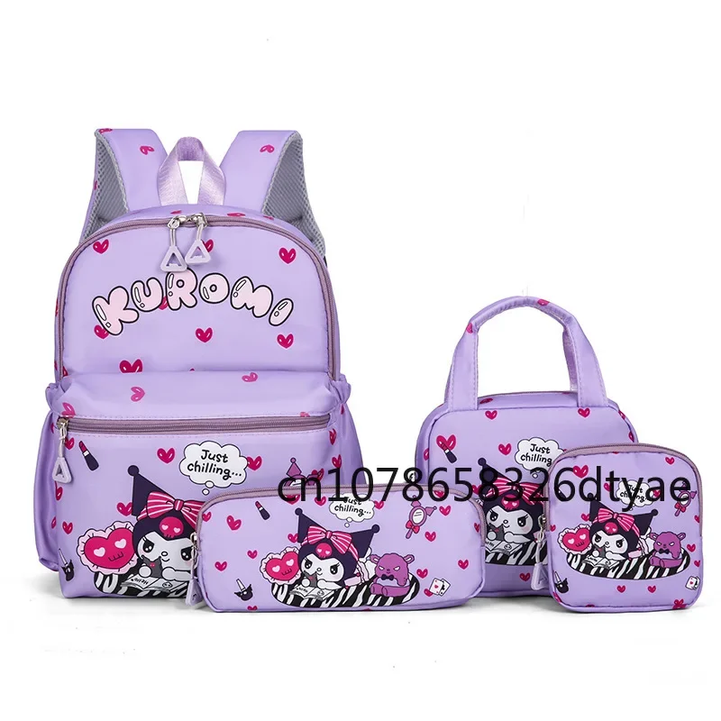 

Sanrio милый мультфильм Hello Kitty многофункциональная сумка для ручек для хранения студенческий легкий рюкзак большой емкости набор из четырех предметов