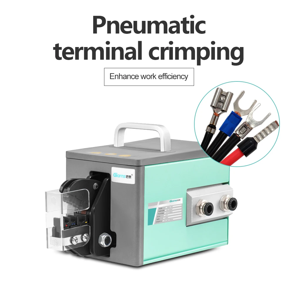 

Pneumatic Terminal Crimping Machine Multifunctional Jaws Exchangeable Mold Fixture Wire Harness Terminal Cold Crimping Pliers