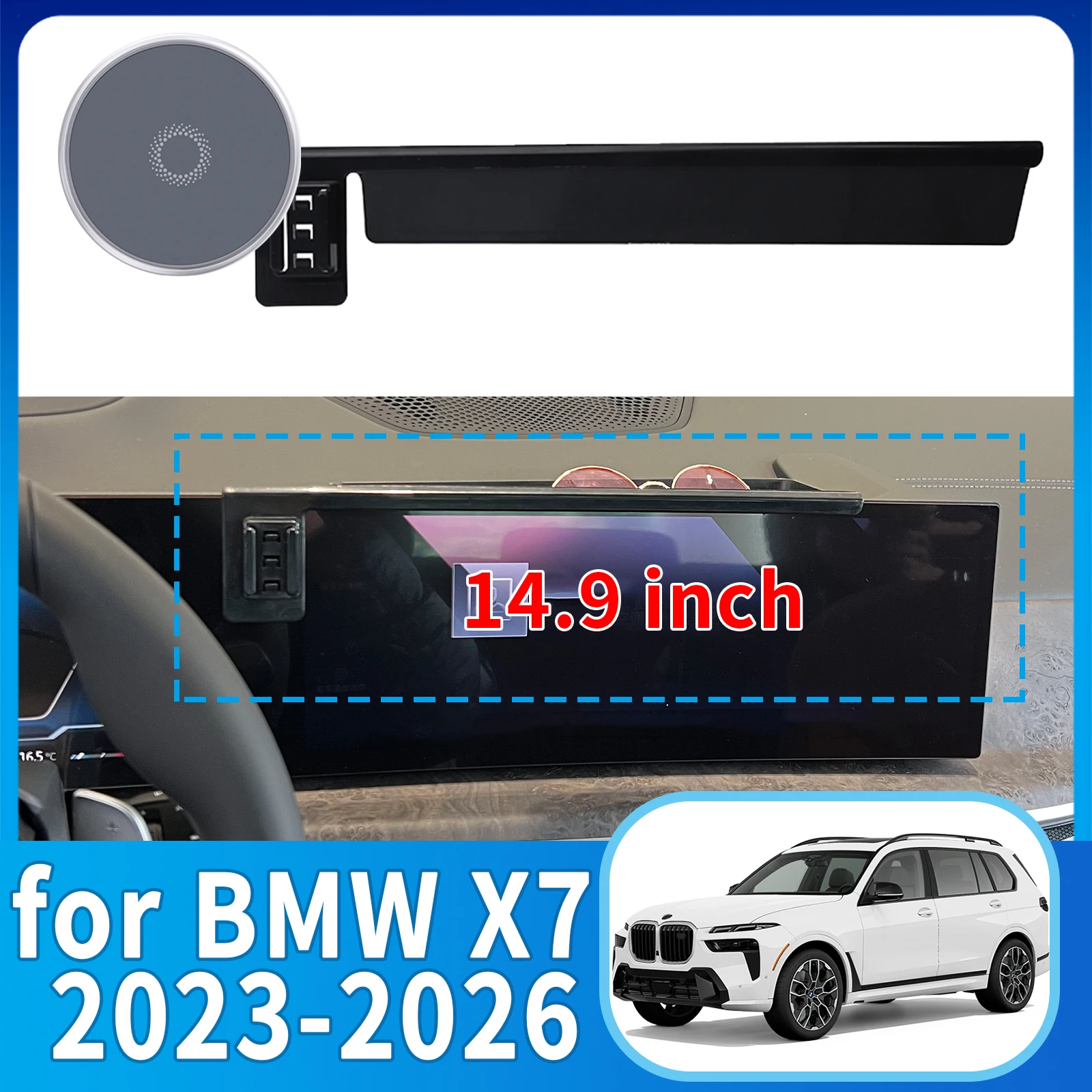 

fit for BMW X7 2023 2024 2025 2026 G07 Custom Fit Phone Holder Mount Dashboard Screen Base No Drill Car​​ accessoires