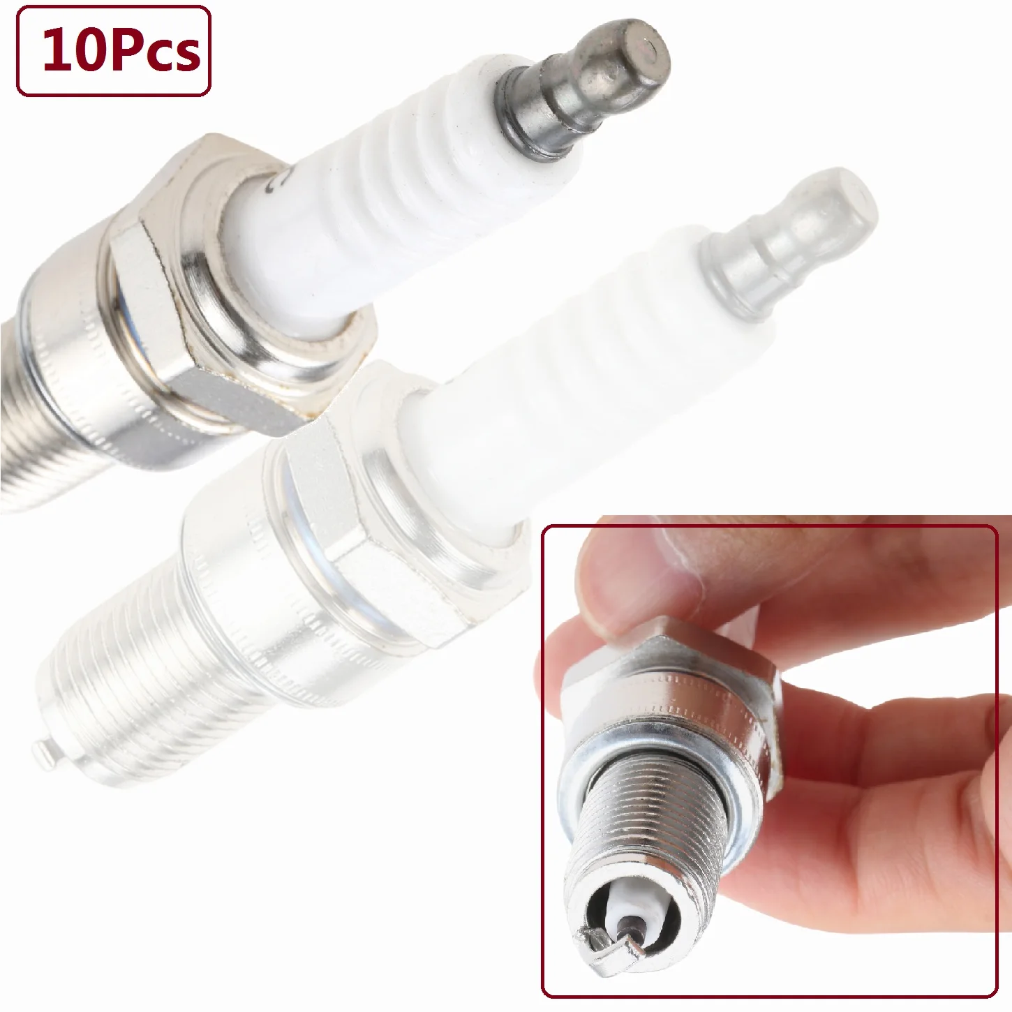 10Pcs Lawn Mower Spark Plugs for John Deere M78543 Champion RC12YC Briggs & Stratton 491055 491055T 491055S 692051 792015 805015