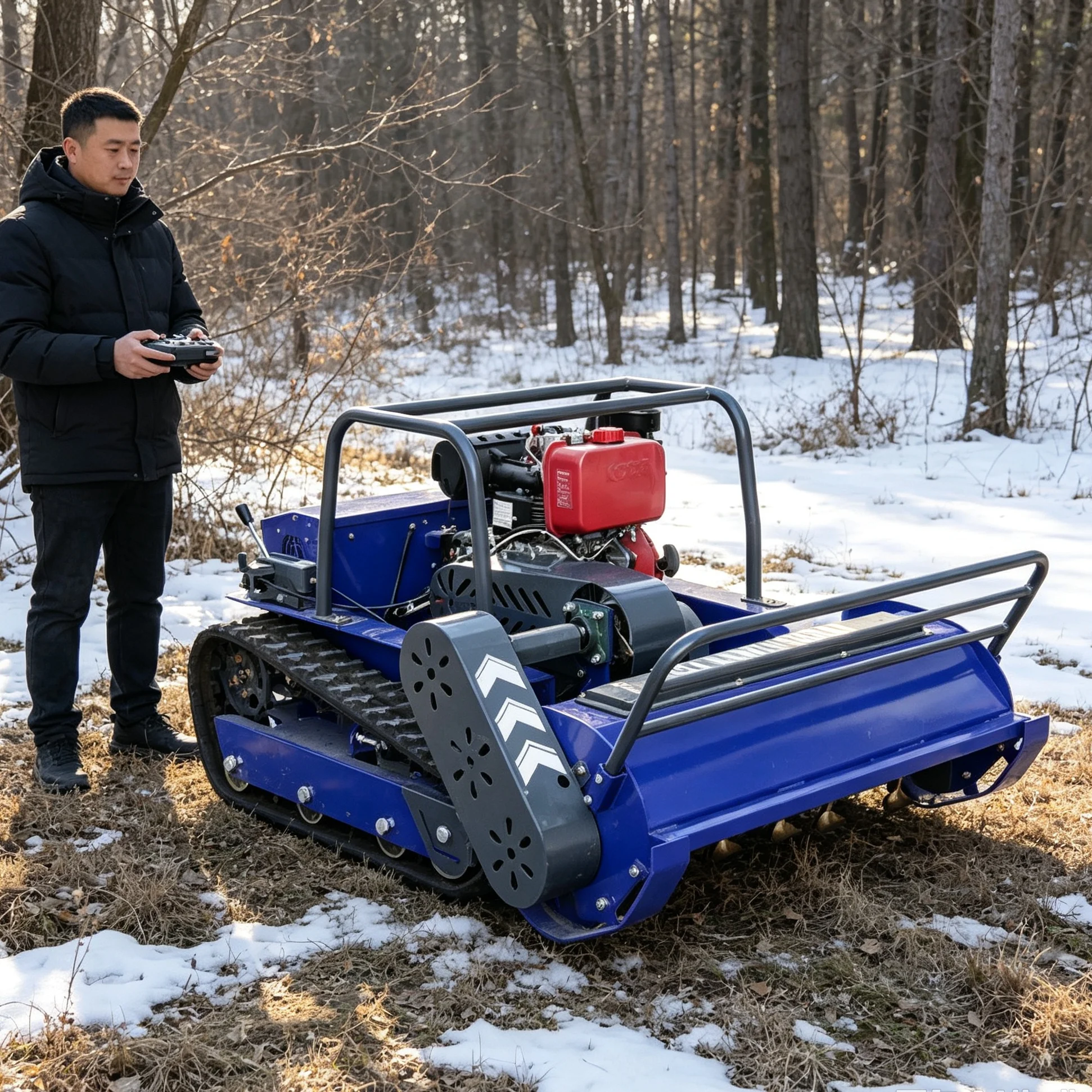 Customized industrial long‑distance remote module, RC lawn mower 800s Newly upgraded hammer blade finishes slope mowing tasks