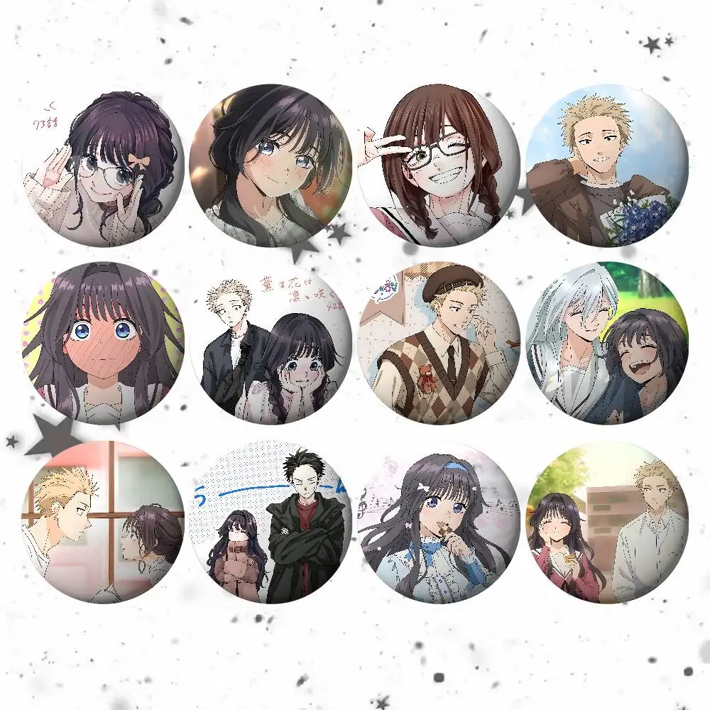 

Anime Kaoruko The Fragrant Flower Blooms With Dignity Brooches Stylish Ornament Pins Exquisite Round Badge Bag Accessories Jewel