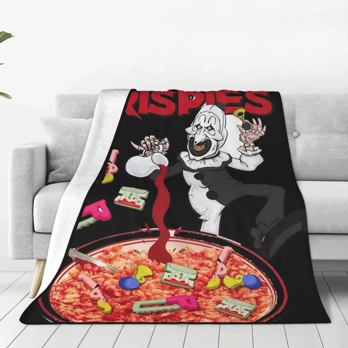 Custom T-Terrifiers Horror Movie Blankets Warm Flannel Throw Blanket for Bedding Couch Quilt
