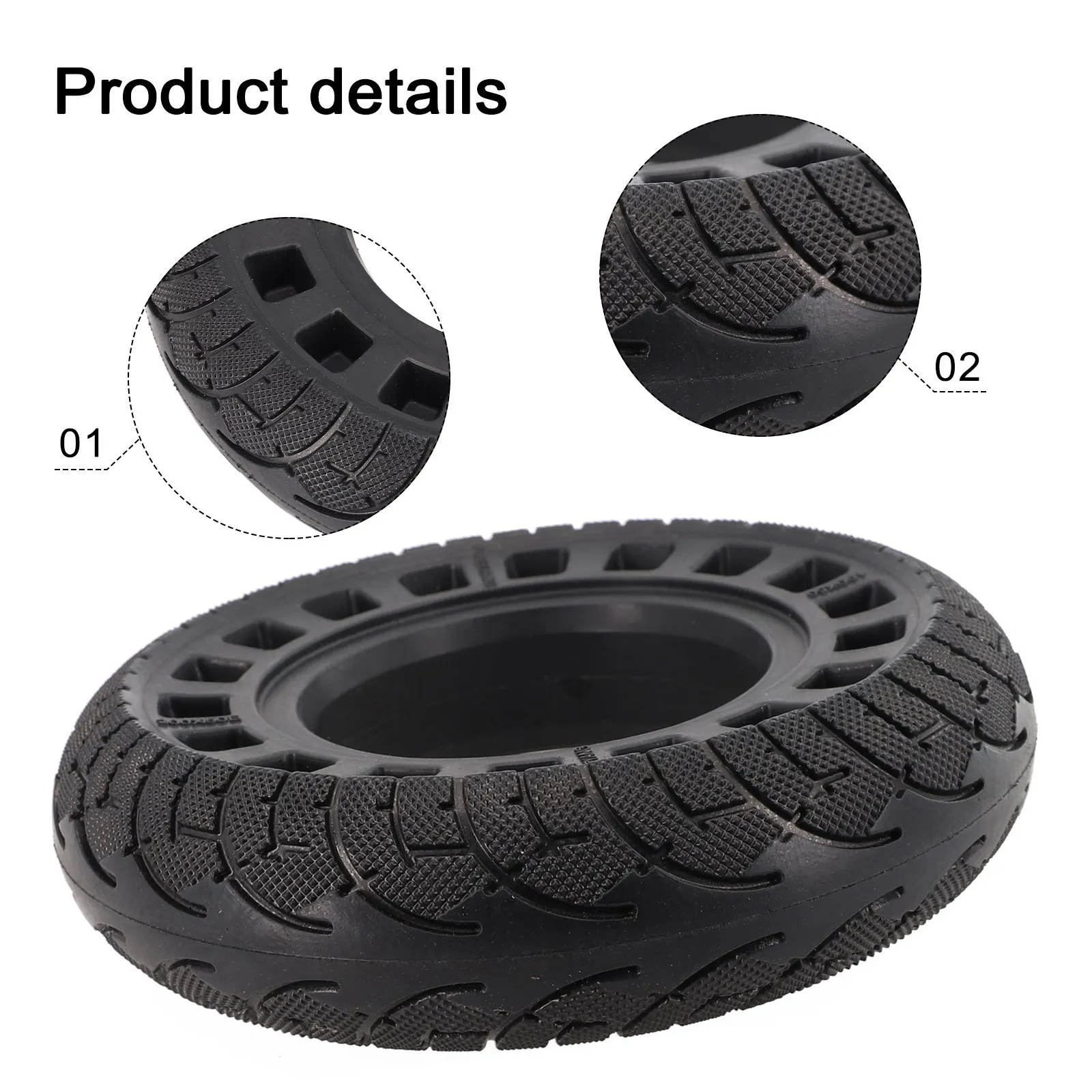 

High Quality New Practical Solid Tire Tubeless 200x50 For Electric Bike Replacement Rubber Spare Tools Tyre 600g