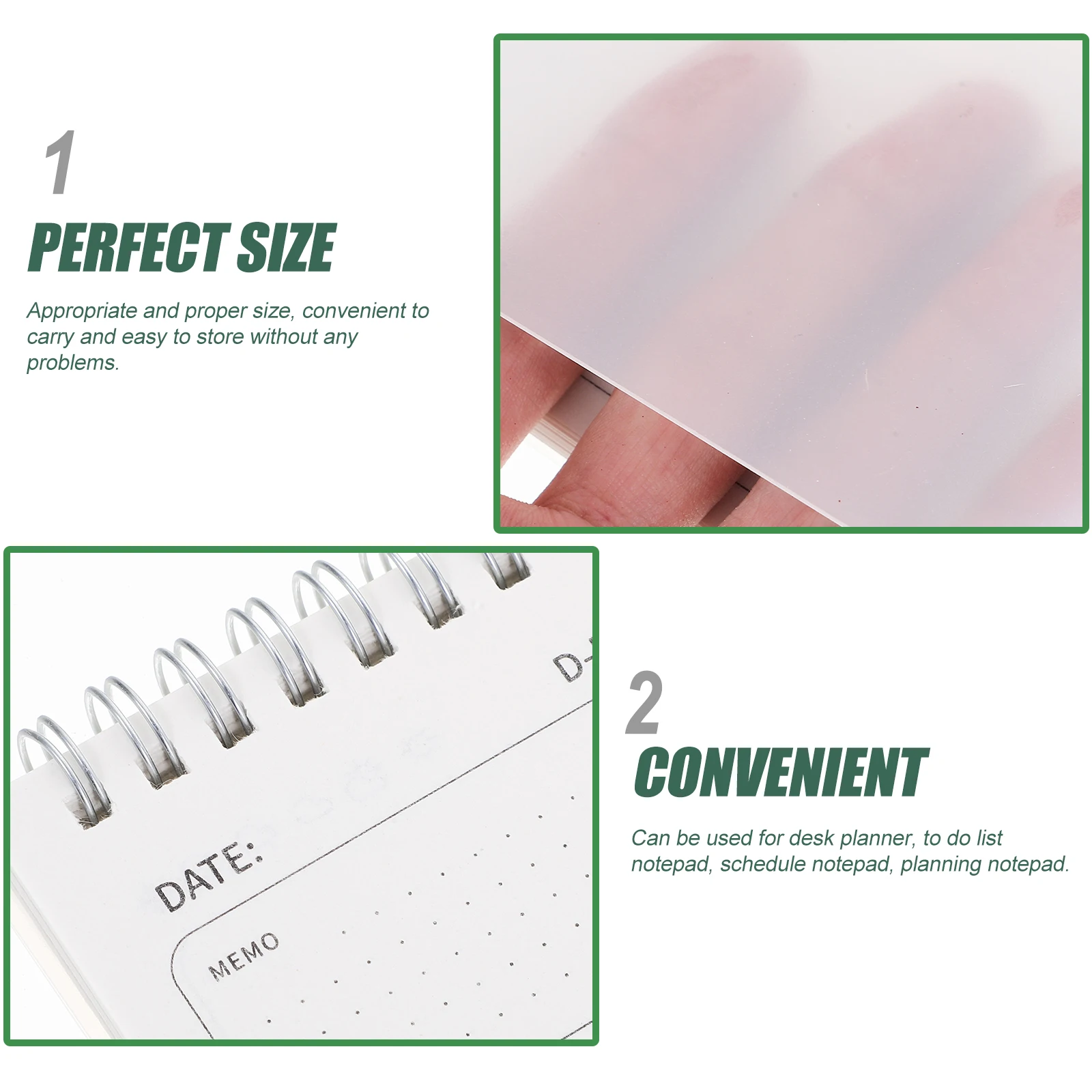 

Tear Off Daily Planner Notepad Undated 50 Sheets Paper for Task List Schedule Notes Time Management Tool