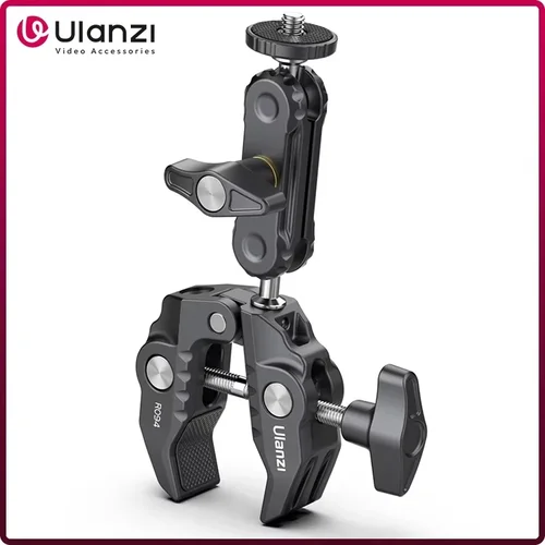 Ulanzi R094 Super abrazadera de Metal con abrazadera de brazo mágico de doble cabeza de bola con orificio de 1/4 ""y 3/8"" para cámara DSLR Monitor luz micrófono montaje