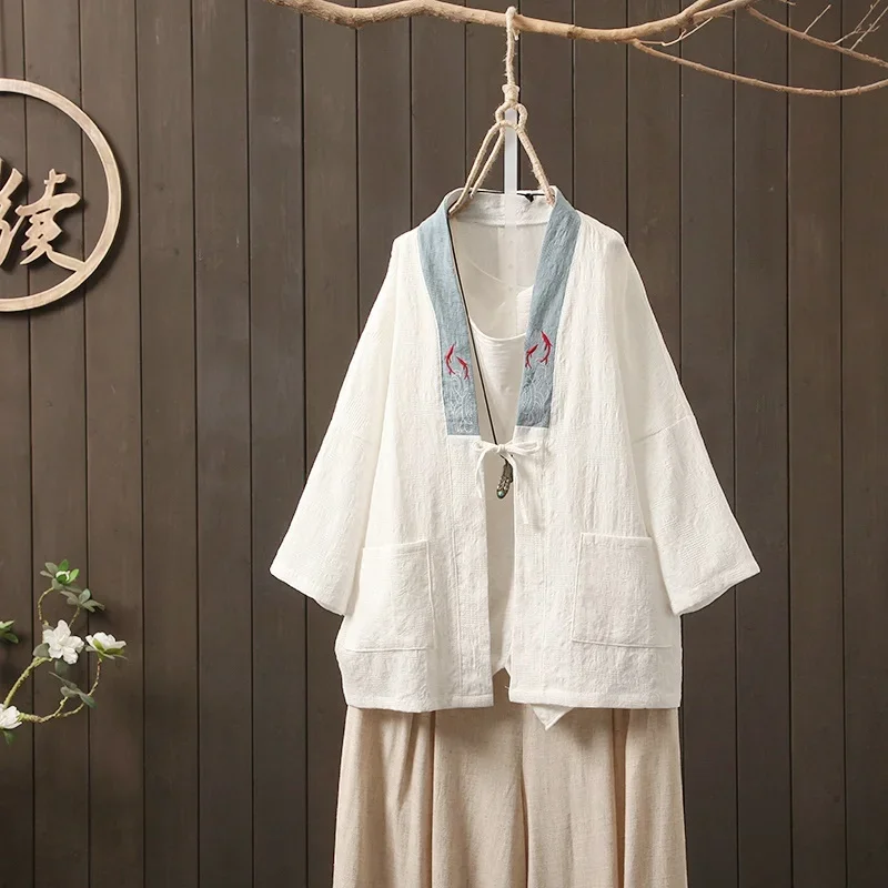 여성용 플러스 사이즈 Tangzhuang 격자 무늬 중국 전통 의류, 치노아 코튼 치파오 상의, 오리엔탈 10437