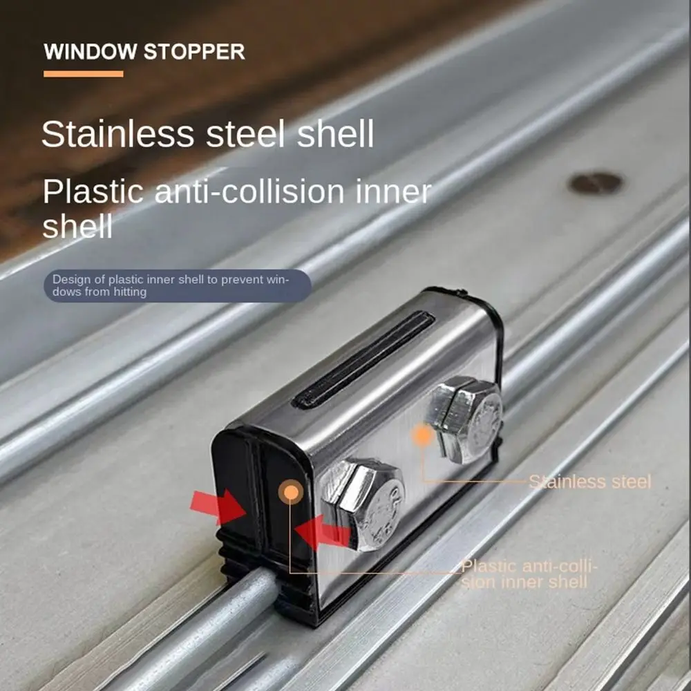 Zinc Alloy Window Limiter Buckle Sliding Security Fixed Window Locks Child Protection Anti-Theft Window Lock Stopper Window