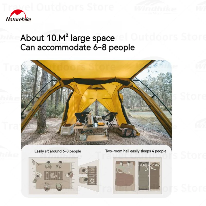 Naturehike Dune 7.6 Camping Tent 2 People 4 Season Tents PU2000mm