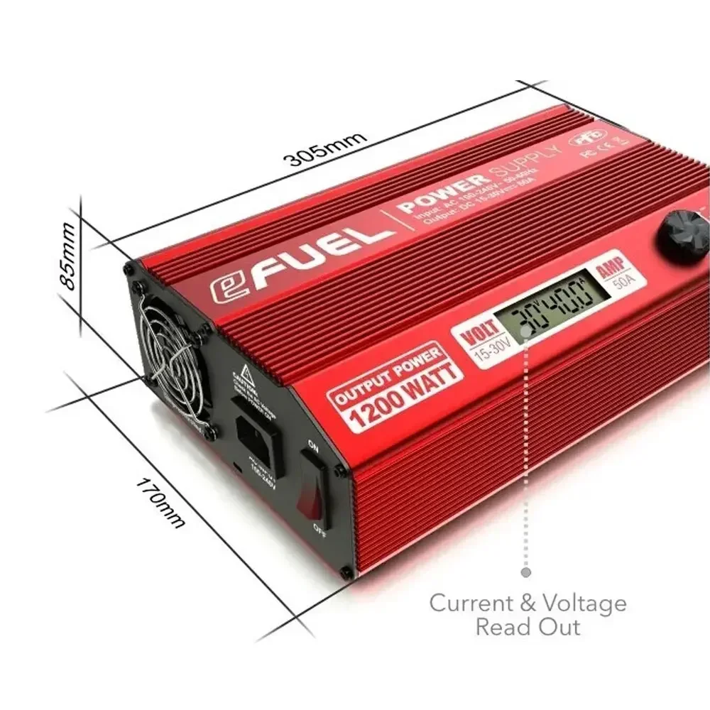 SKYRC eFUEL 1200W/50A Gereglementeerde Voeding 100-240V voor RC Helicopter Batterijlader