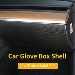 Glove Box Shell for Tesla Model 3 Y Real Carbon Fiber Dry Carbon 3K 240G Handmade LHD Glove Box Cover Car Accessories 2017-2023