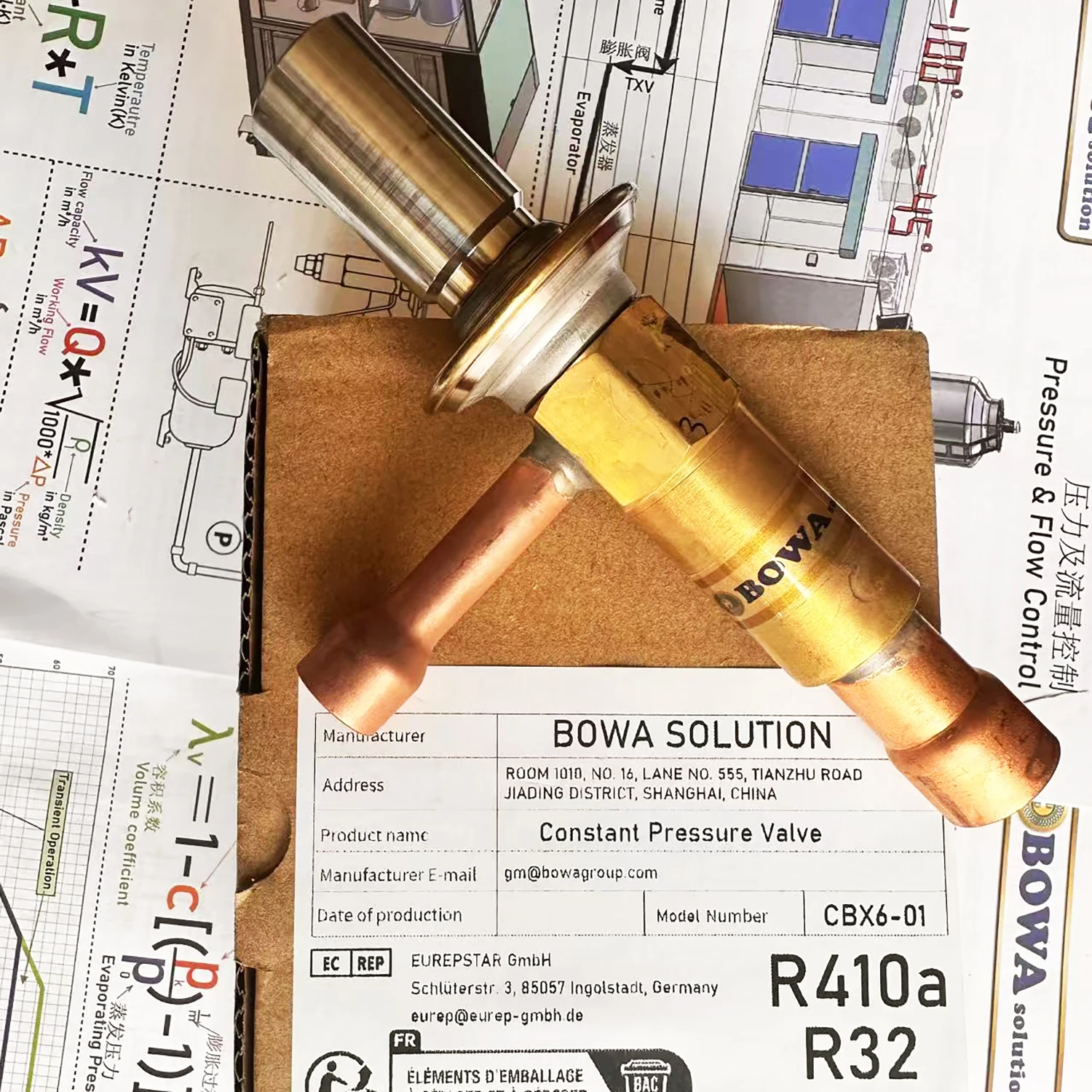 CBX6-01 mechanic hot gas bypass valve t automatically meters refrigerant to the evaporator at a rate equal to compressor pump