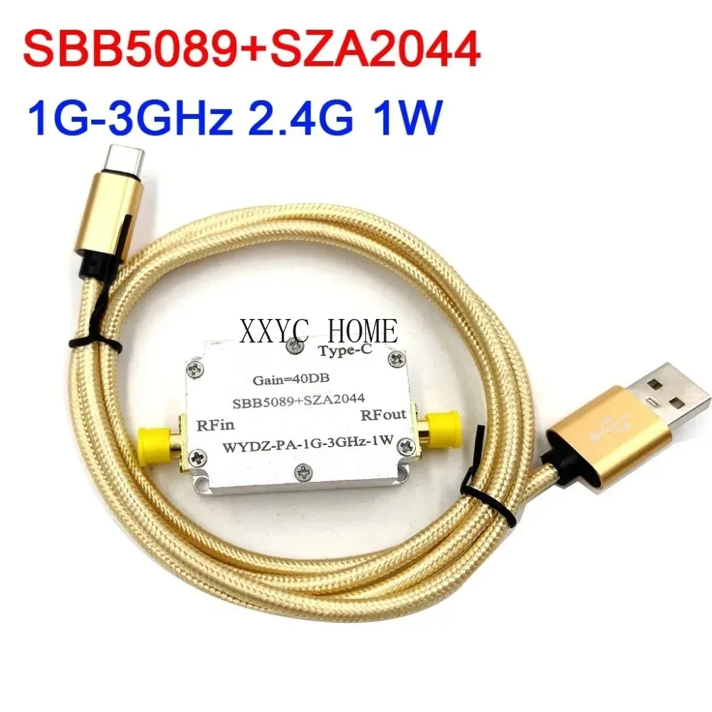 15PCS SBB5089+SZA2044 1000M TO 3000MHZ 2.4GHZ 1W Microwave   power amplifier 30DB FOR 2.4G wifi SDR Ham Radio AMP TYPE-C