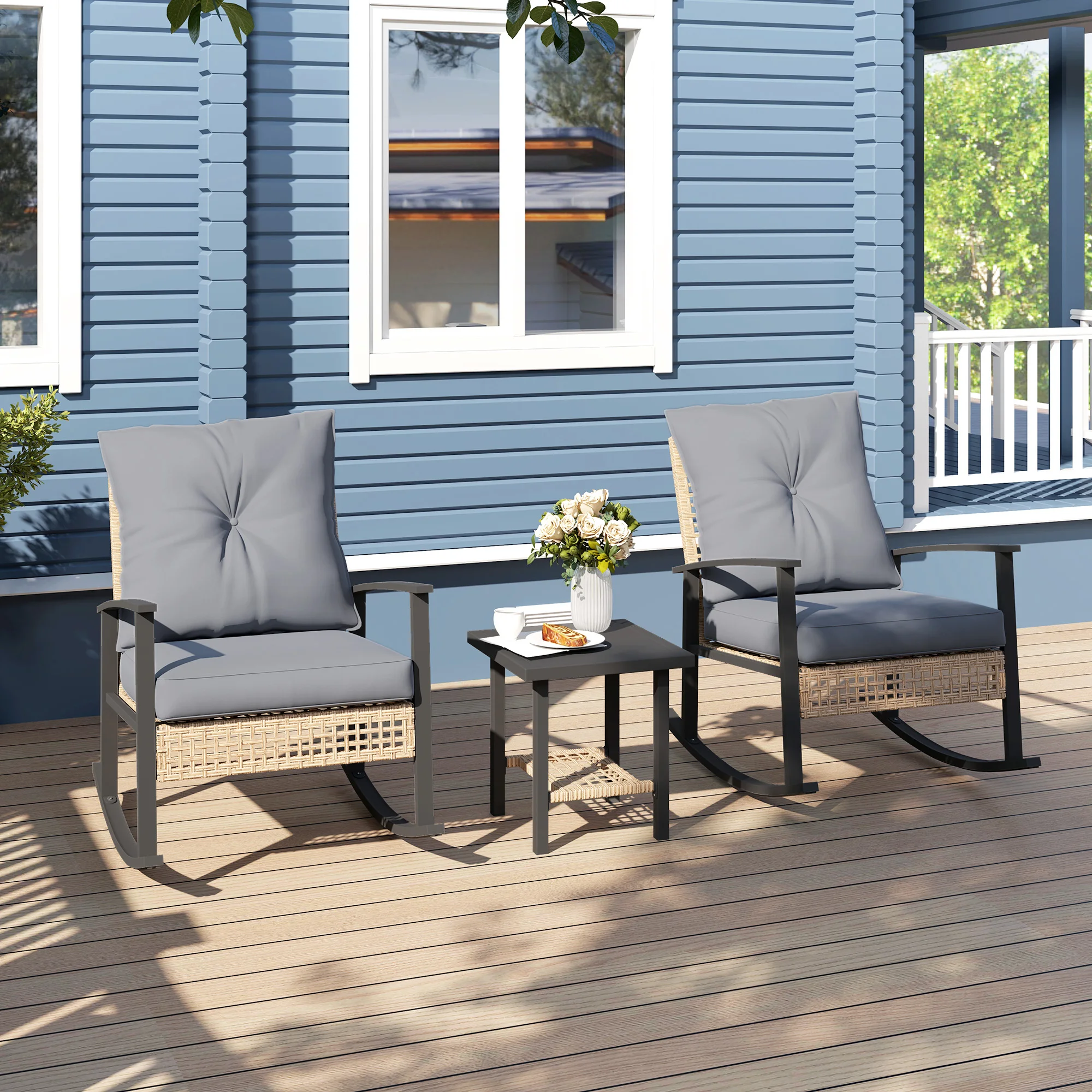 

Rattan Rocking Chairs outdoor furniture Recliner Chair chaise lounge chair camping-chair lounge chairs fishing-chair Swing