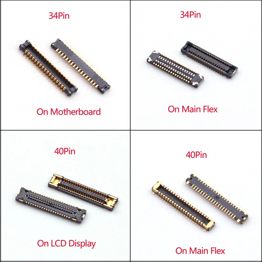 5 قطعة 40pin Lcd FPC موصل لسامسونج غالاكسي A50s A507F A507 A5070 عرض شاشة التوصيل على اللوحة الأم 34pin