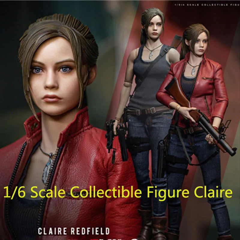 In Stock 1/6 Women Soldier Claire Redfield With Weapon Full Set 12'' Action Figure Body Best Collection NAUTS x DAMTOYS DMS031