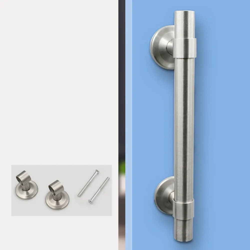 Split Handle Handle Door Hardware Home Improvement 1pc Comfortable European Modern Silver Simple Elegant Design