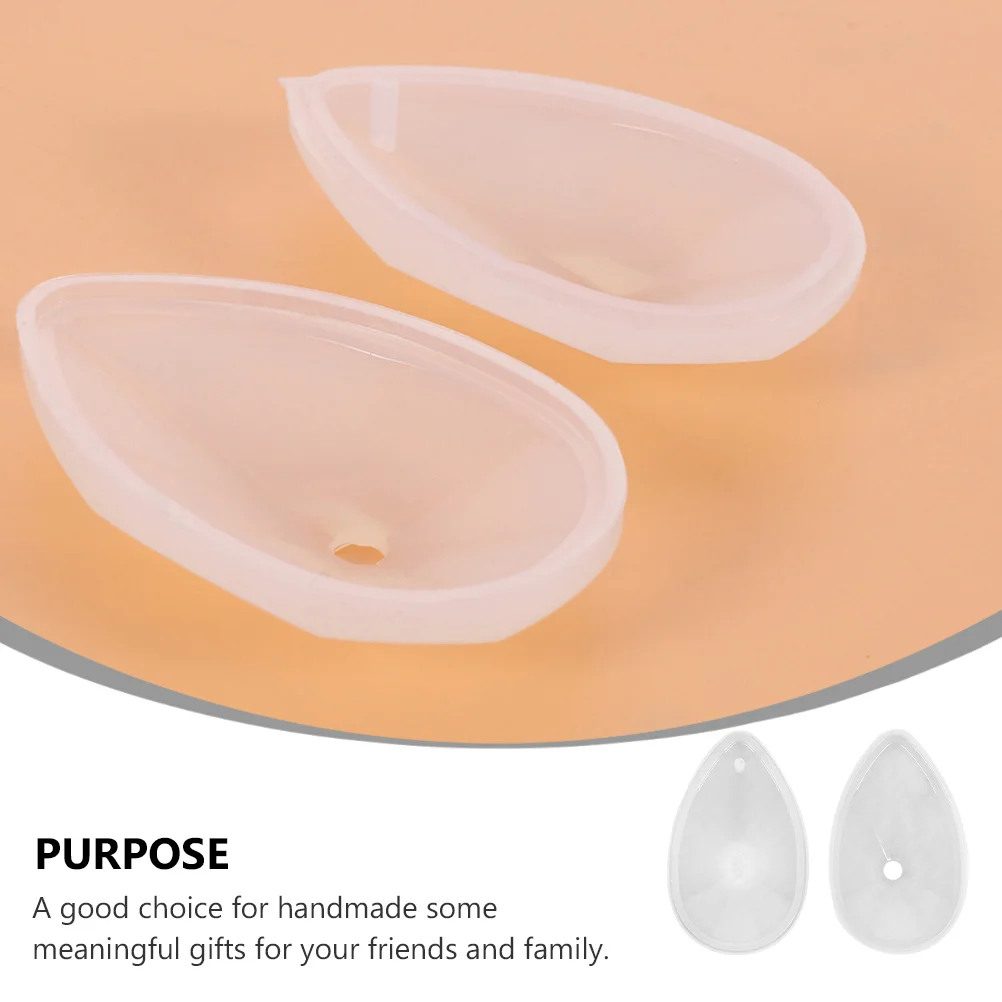 

2 set 2 Sets Silicone Pendant Making Mold For Diy Crystal Epoxy Resin Crafts, Non-Stick Durable Hanging Ornament Mould, Handmade