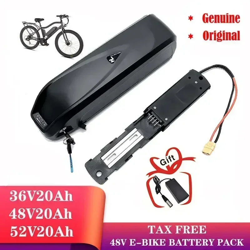 

Original 48V 36V 52V 20AH Hailong Ebike Battery 30A BMS for 350W 500W 750W 1000W Motor Free Shipping and Duty-free Gift Charger