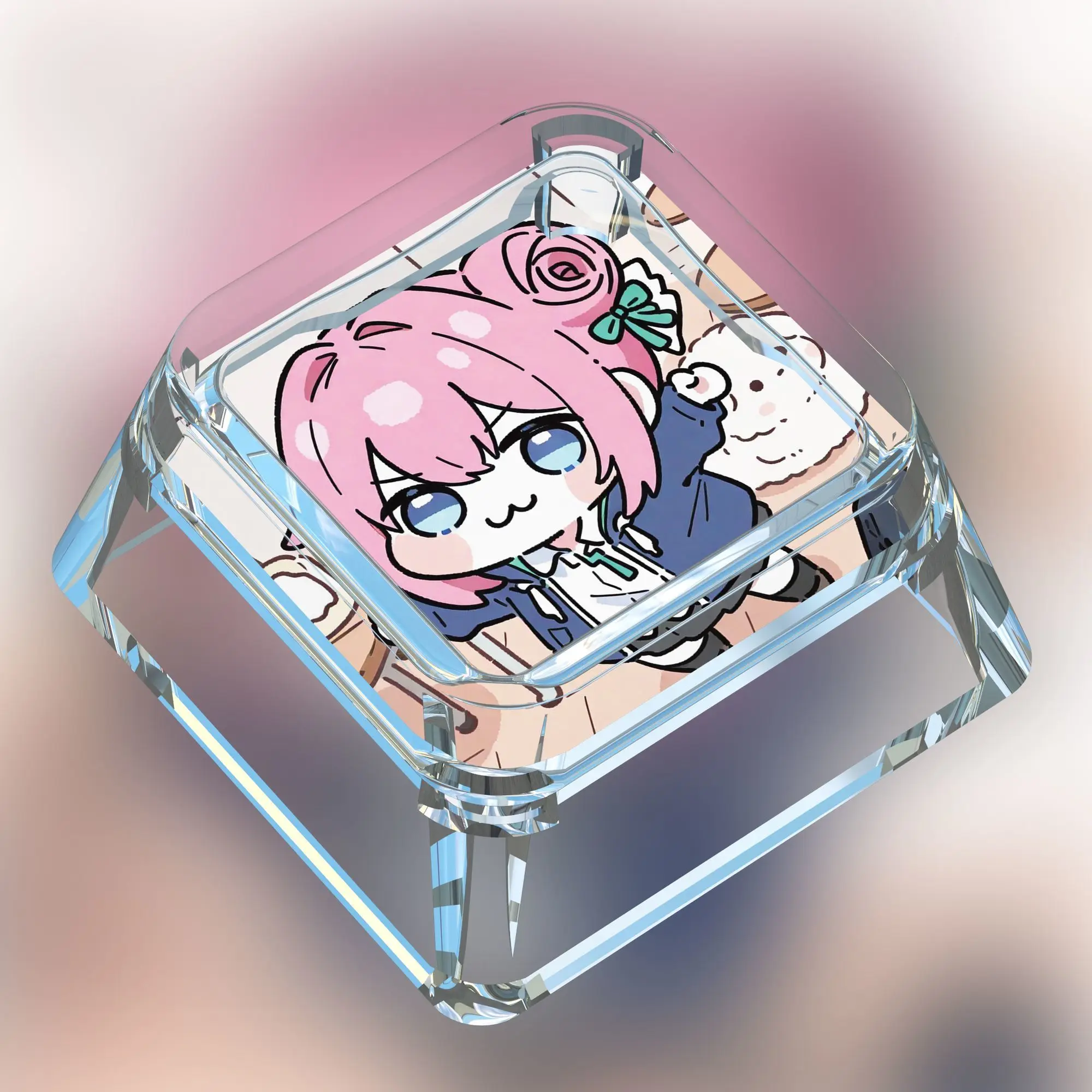 Doro Transparent Keycap Cartoon Cute Creative Nikke Dorothy Artisan Cap Victoria Peripheral Mechanical Keyboard Accessories